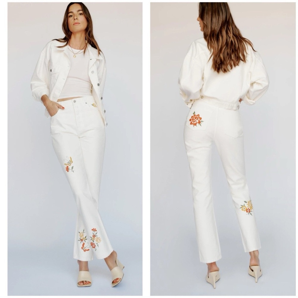 NWT REFORMATION Cynthia High Ride Straight Jeans!